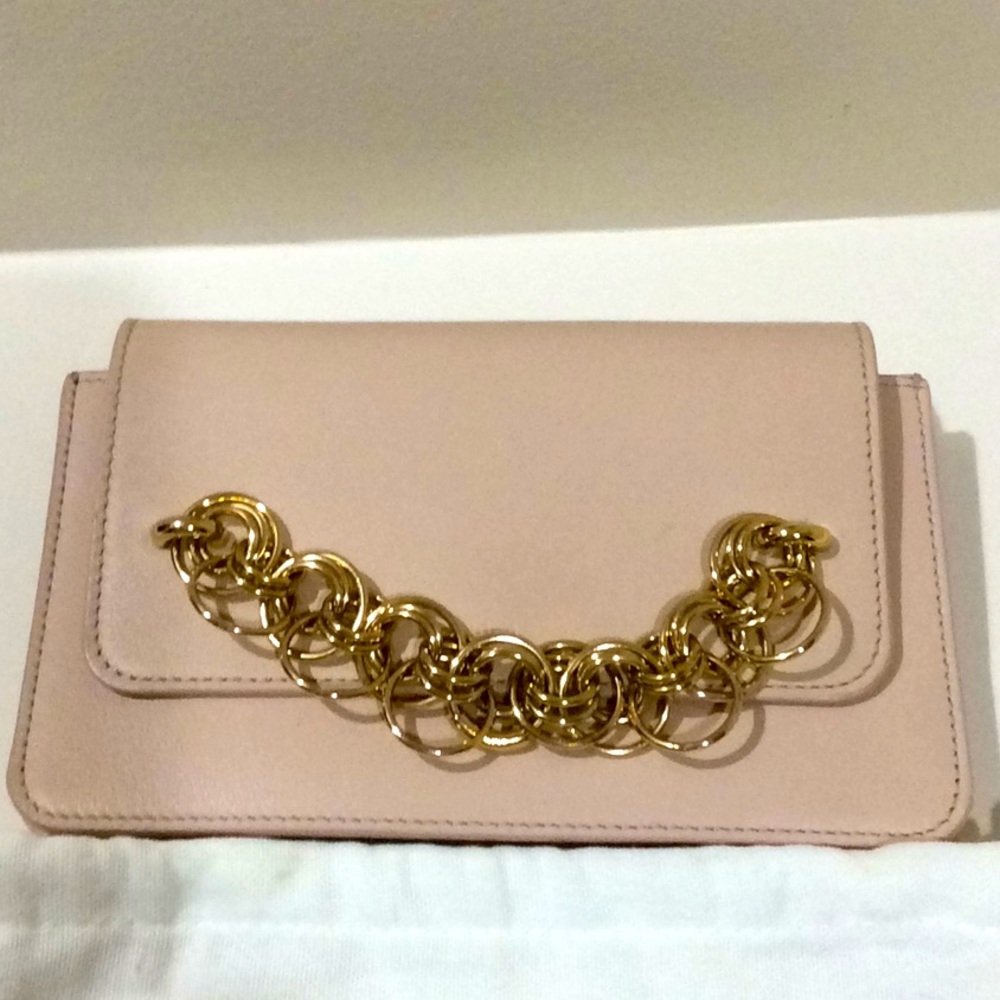 Chloe smooth calfskin drew bijou in cement pink